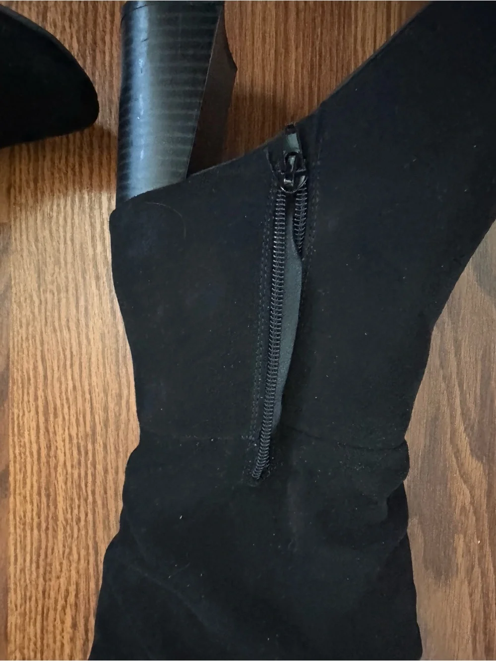 Sugar Black Over-The-Knee Block Heel Boots